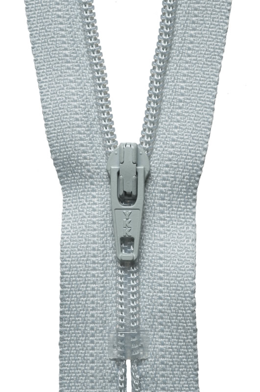 10 Inch Dress Zip Silver