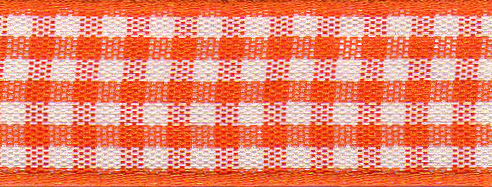 Orange Delight Gingham Ribbon 10mm