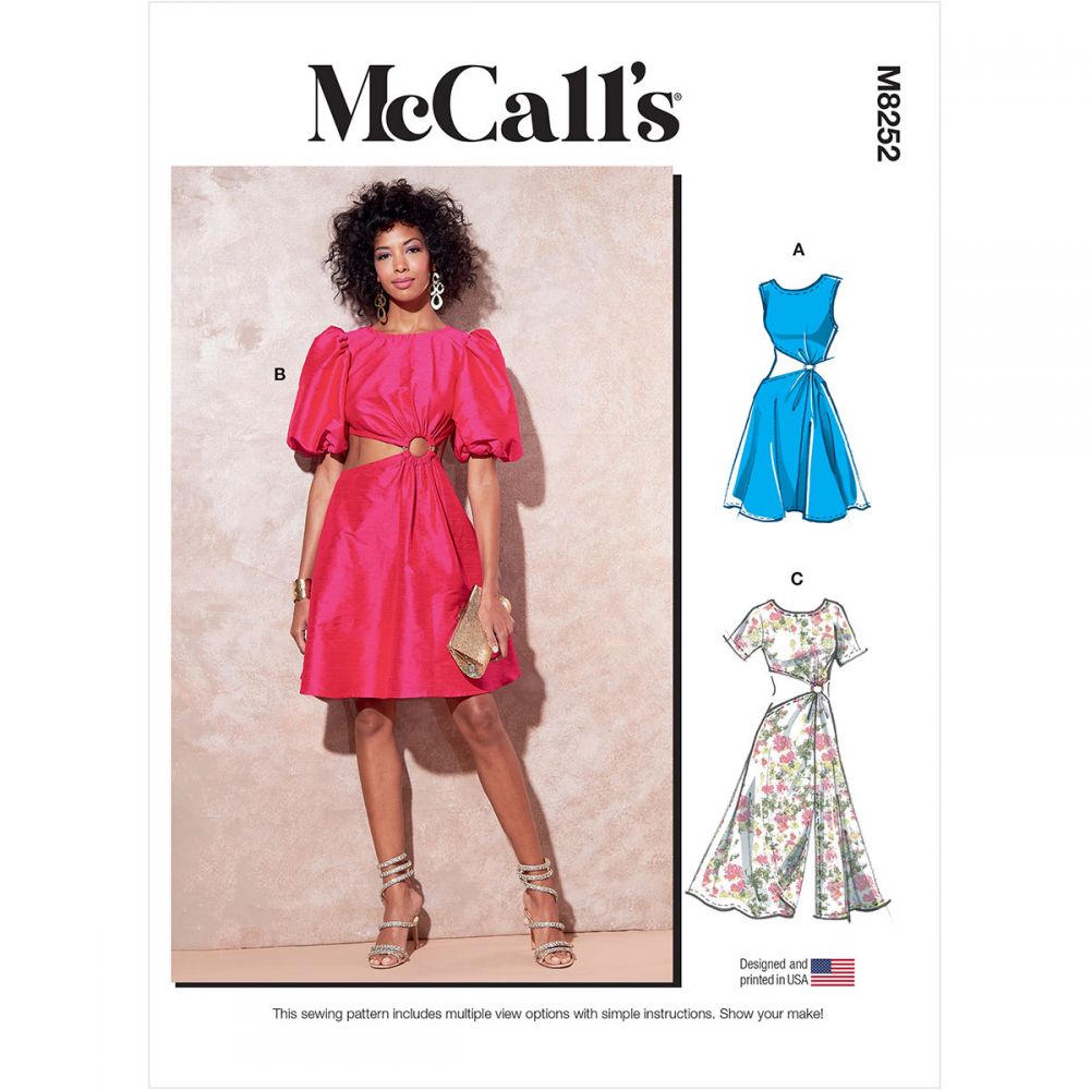 MCCALL'S MISSES' & WOMEN'S DRESSES 8252 Size:6- 8-10-12-14