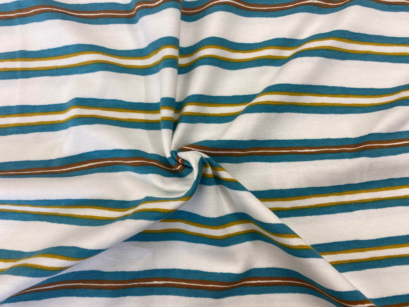 JERSEY MULTI STRIPE BLUE/MUSTARD/WHITE