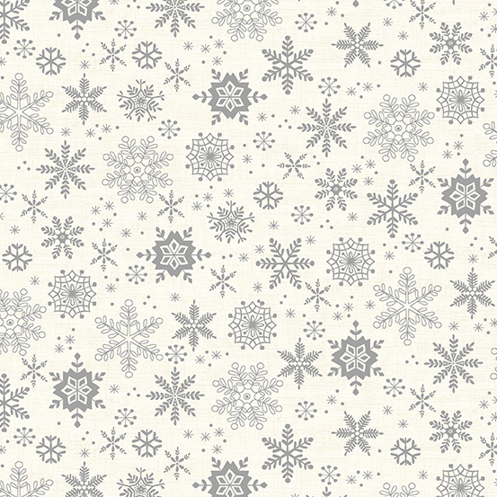 Christmas Scandi Snowflakes Grey