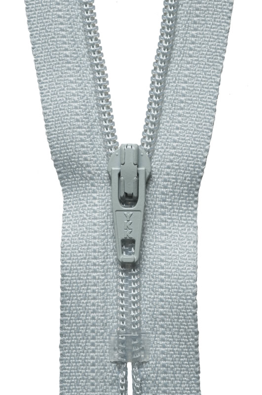 20 Inch Dress Zip Silver