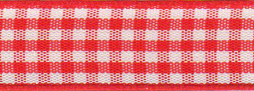 Red Gingham Ribbon 5mm