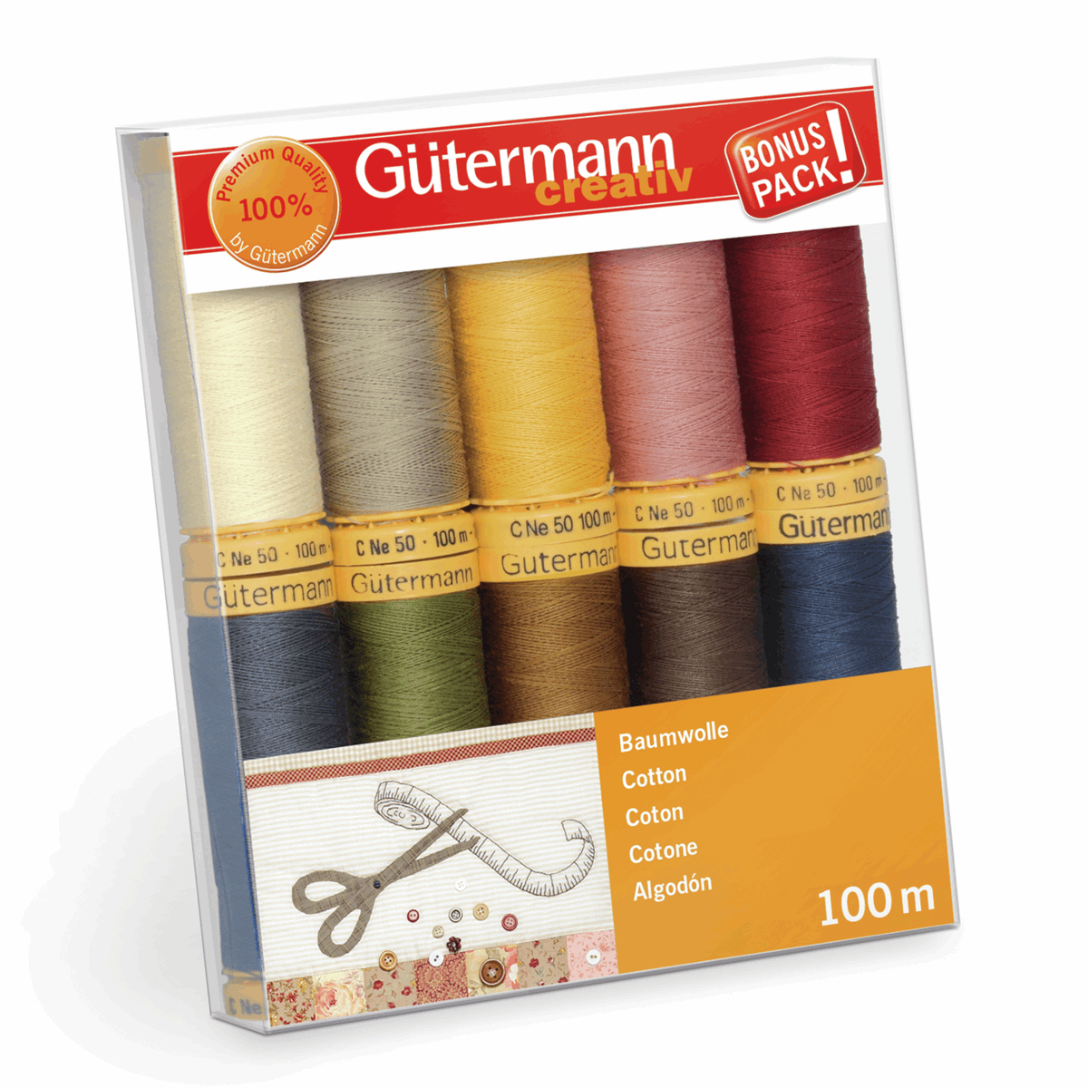 Thread Set Natural Cotton Colour Assortment 3