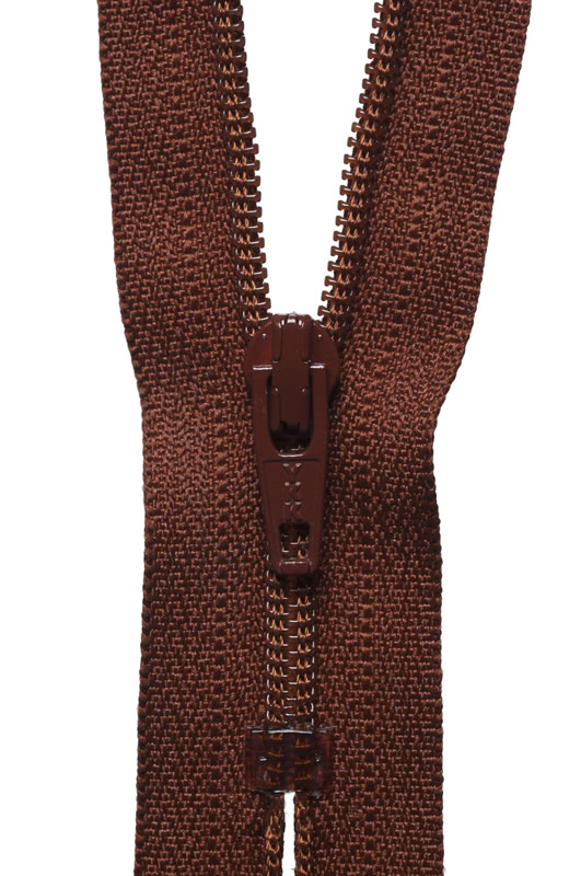 18 Inch Dress Zip Brown