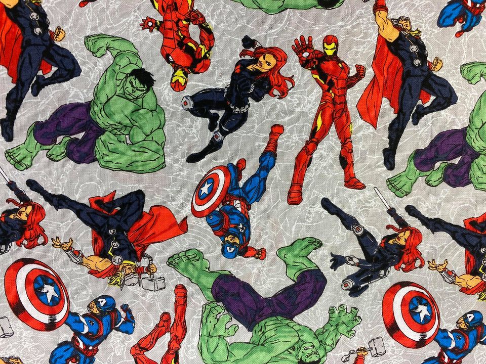 Avengers Heroes On Grey