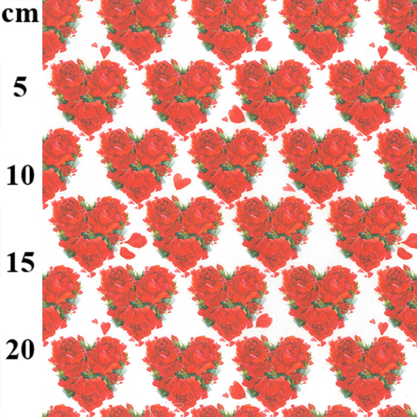 Rose & Hubble Cotton Poplin 9 Rose Hearts