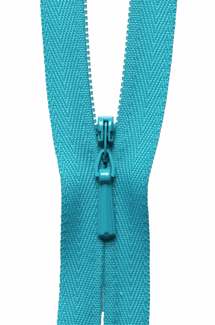 16 Inch Turquoise Concealed Zip