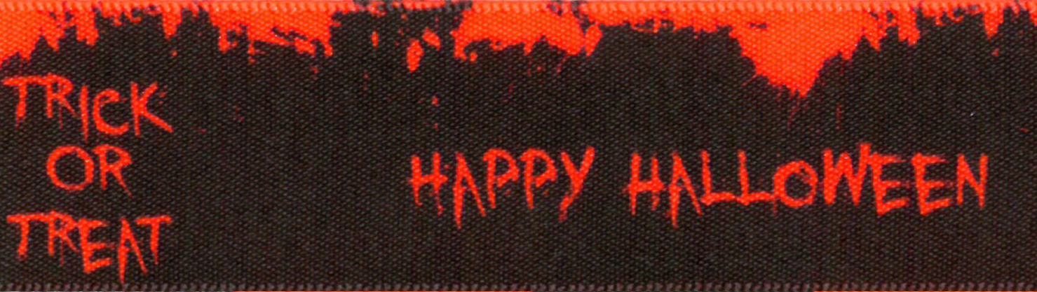 Happy Halloween 25mm Orange