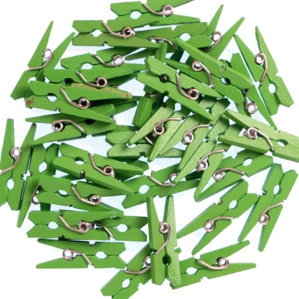 GREEN MINI PEGS 25MM 36PCS 