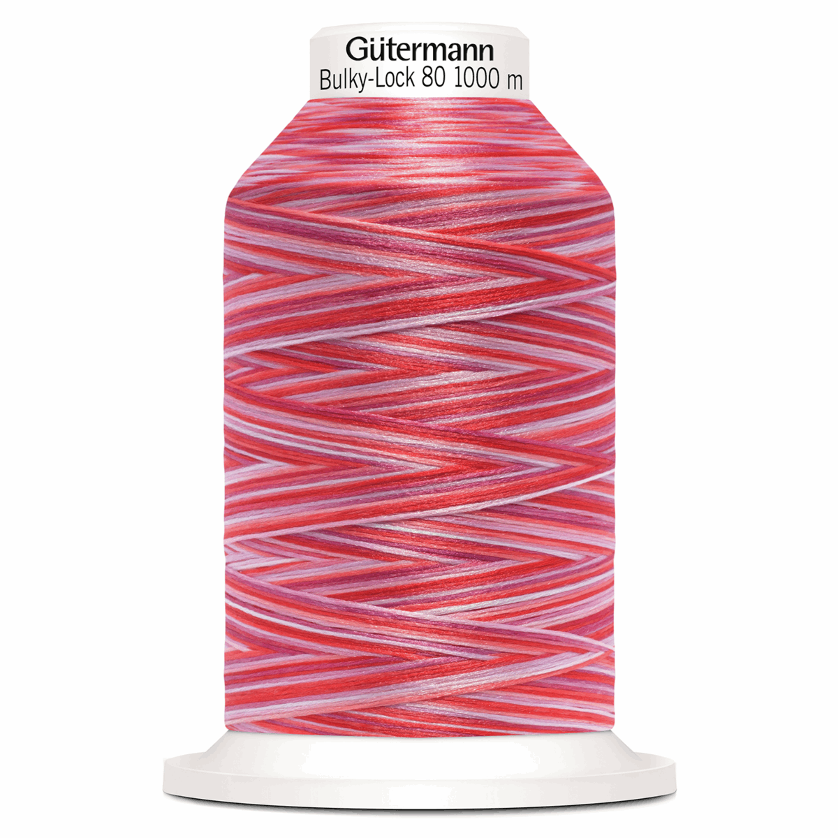 Gutermann Bulk Overlocking Thread, Variegated Red/Pink