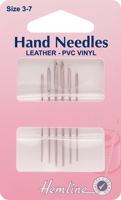 Hemline Hand Needles Leather PVC Vinyl