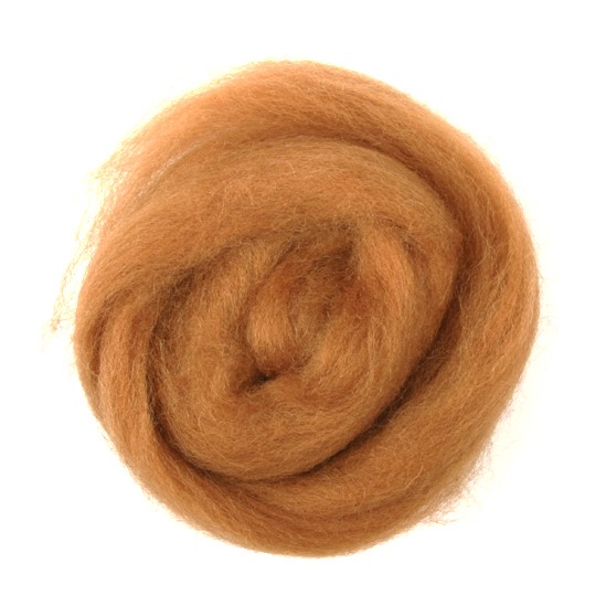 Natural Wool Roving: 10g: Beige