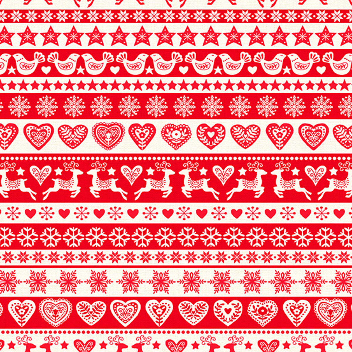 Christmas Scandi Stripe Red