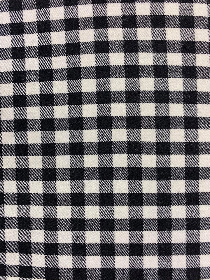 Black And White Check Wool