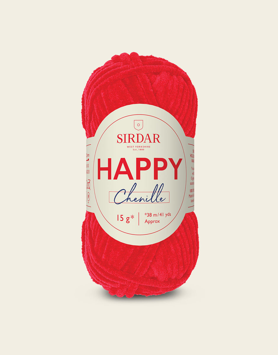 SIRDAR HAPPY CHENILLE, FIREWORK 034 15G BALL