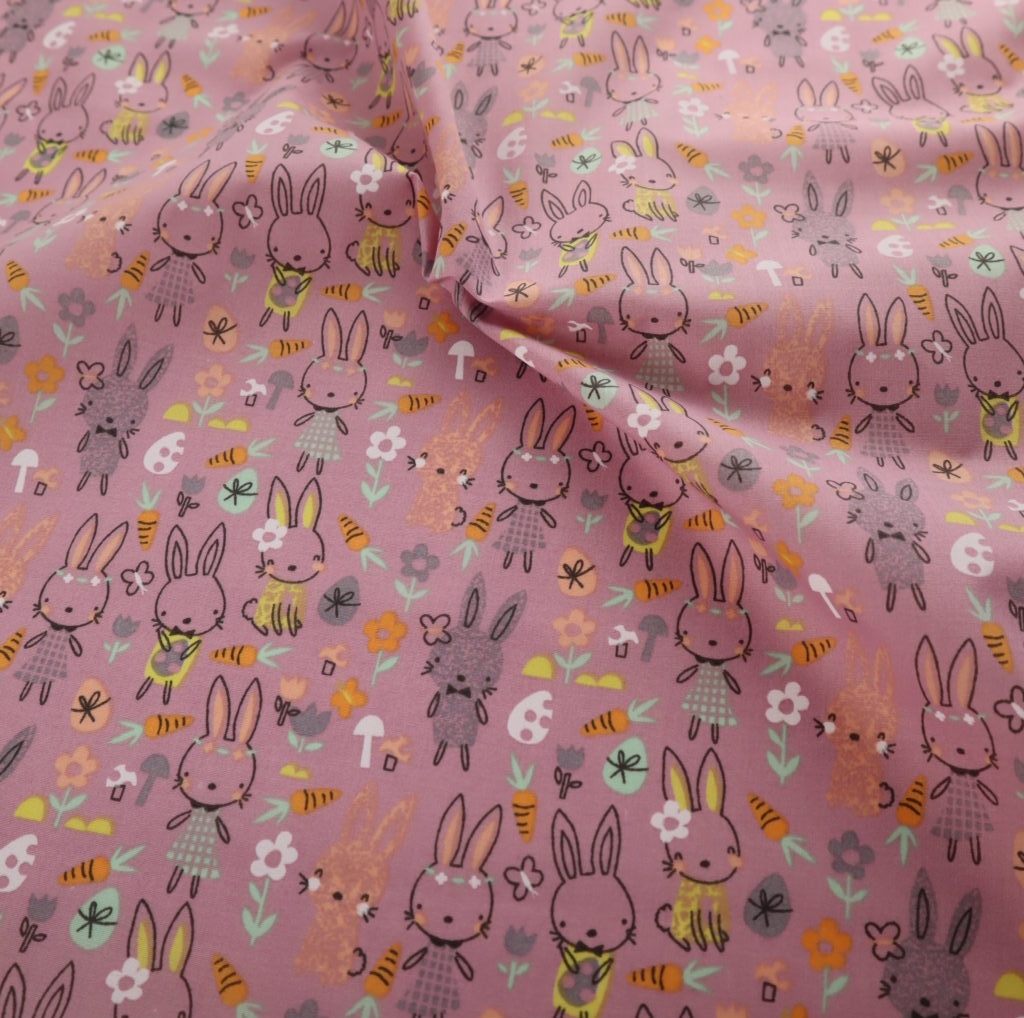 Polyester Cotton Print Bunnies 