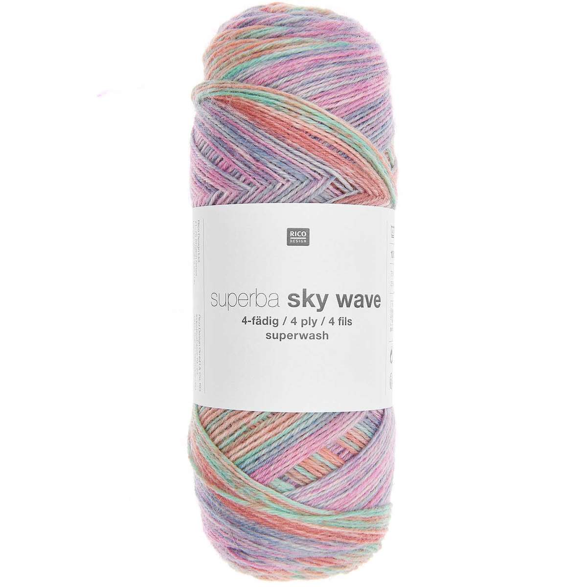 Rico Design Superba Sky Waves 4ply 100g 420m Pastel