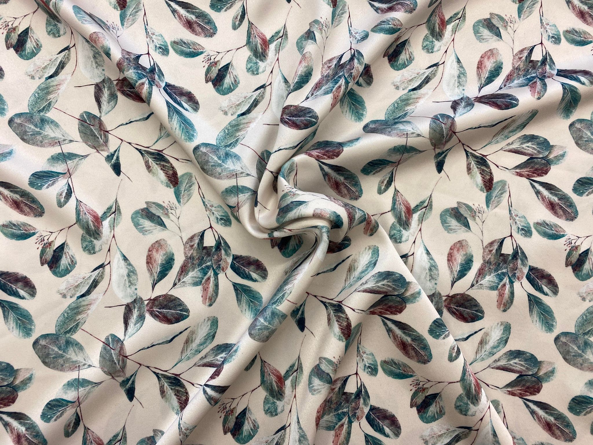 Sienna Polyester Spandex Digital Print Cream