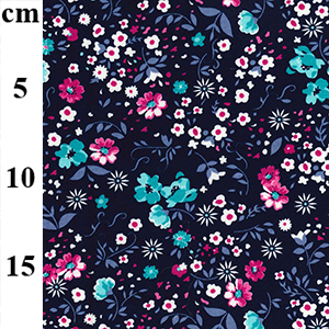 Rose & Hubble Cotton Poplin Florals On Navy 