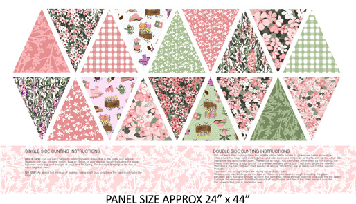 Bunting Panel Pink Happy Gardener