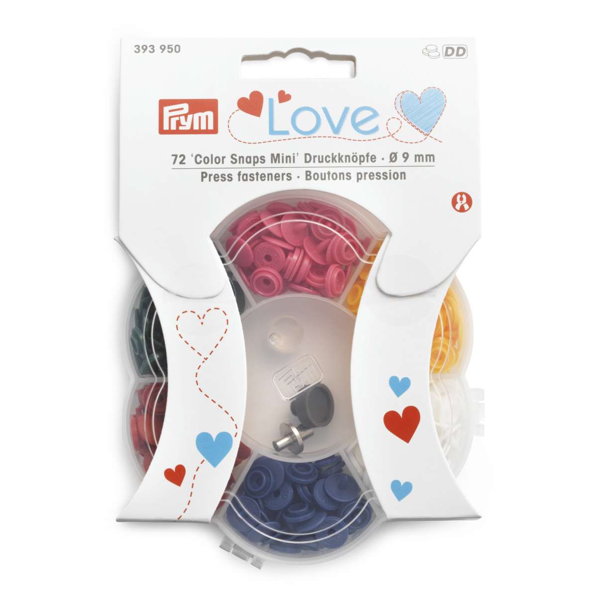 Prym Love Press Fasteners Colour Snaps Mini incl. tools set, 9 mm