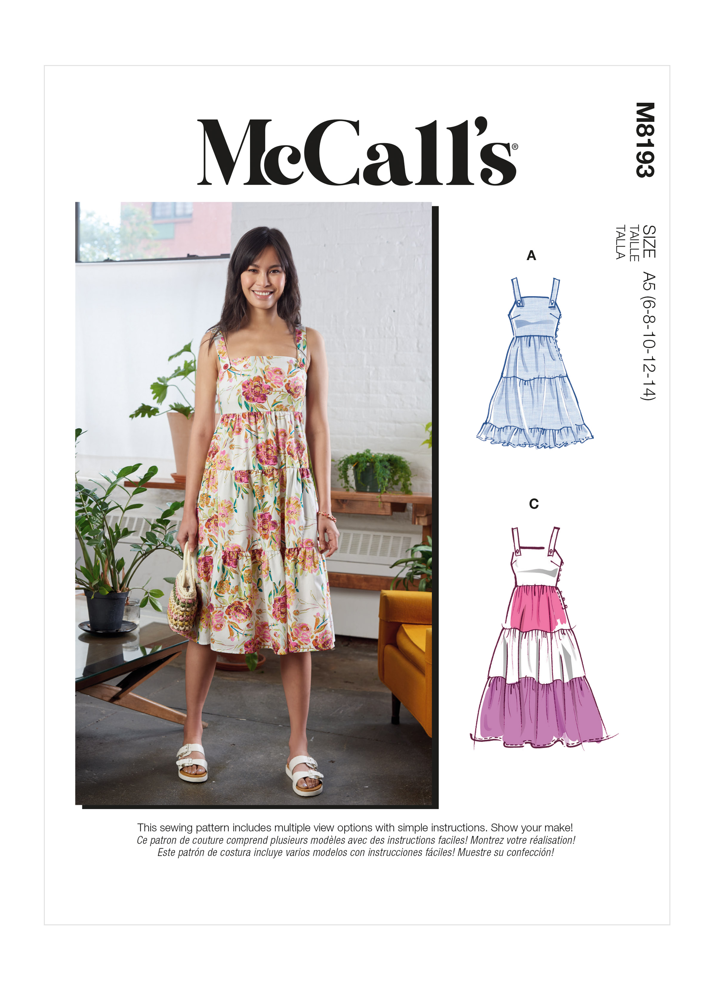 MCCALL'S MISSES' DRESSES 8193 Size 16-18-20-22-24 F5