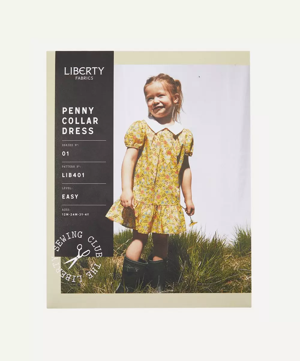 LIBERTY FABRICS Penny Collar Dress Sewing Pattern Size: 12 months to 4 years