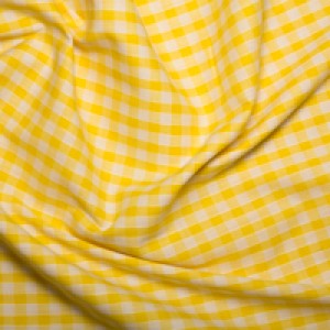 Polycotton Gingham Yellow 1/4 check