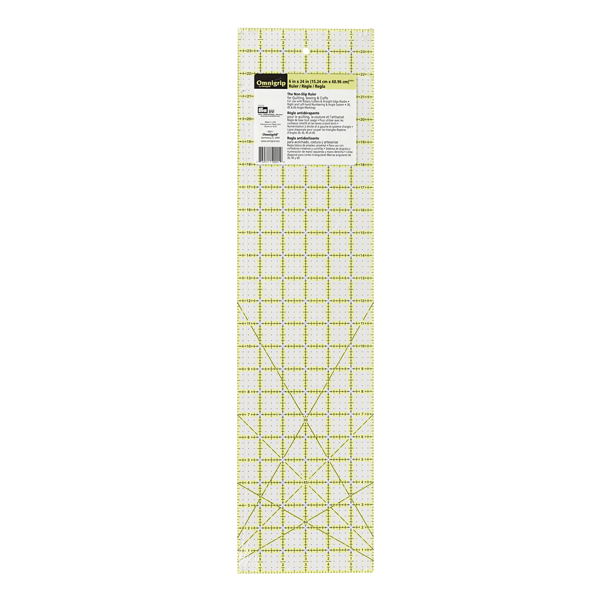 Prym Omnigrip non-slip ruler, 6x24inch