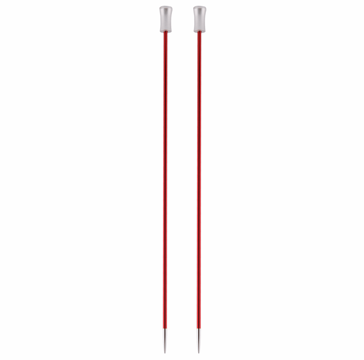 KnitPro Zing: Knitting Pins: Single-Ended: 30cm x 2.50mm Red