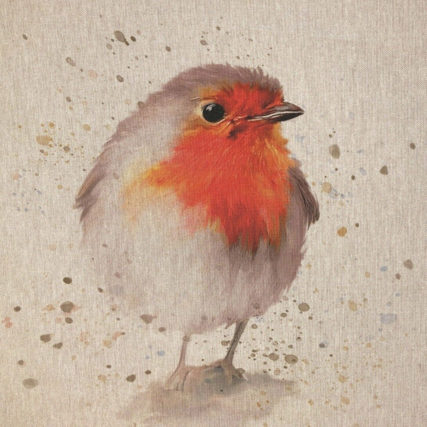 Chatham Glyn Linen Digital Robin Panel of 3