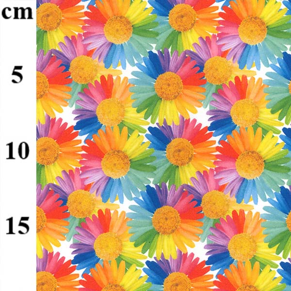 Rose & Hubble Cotton Poplin Colourful Daisy 