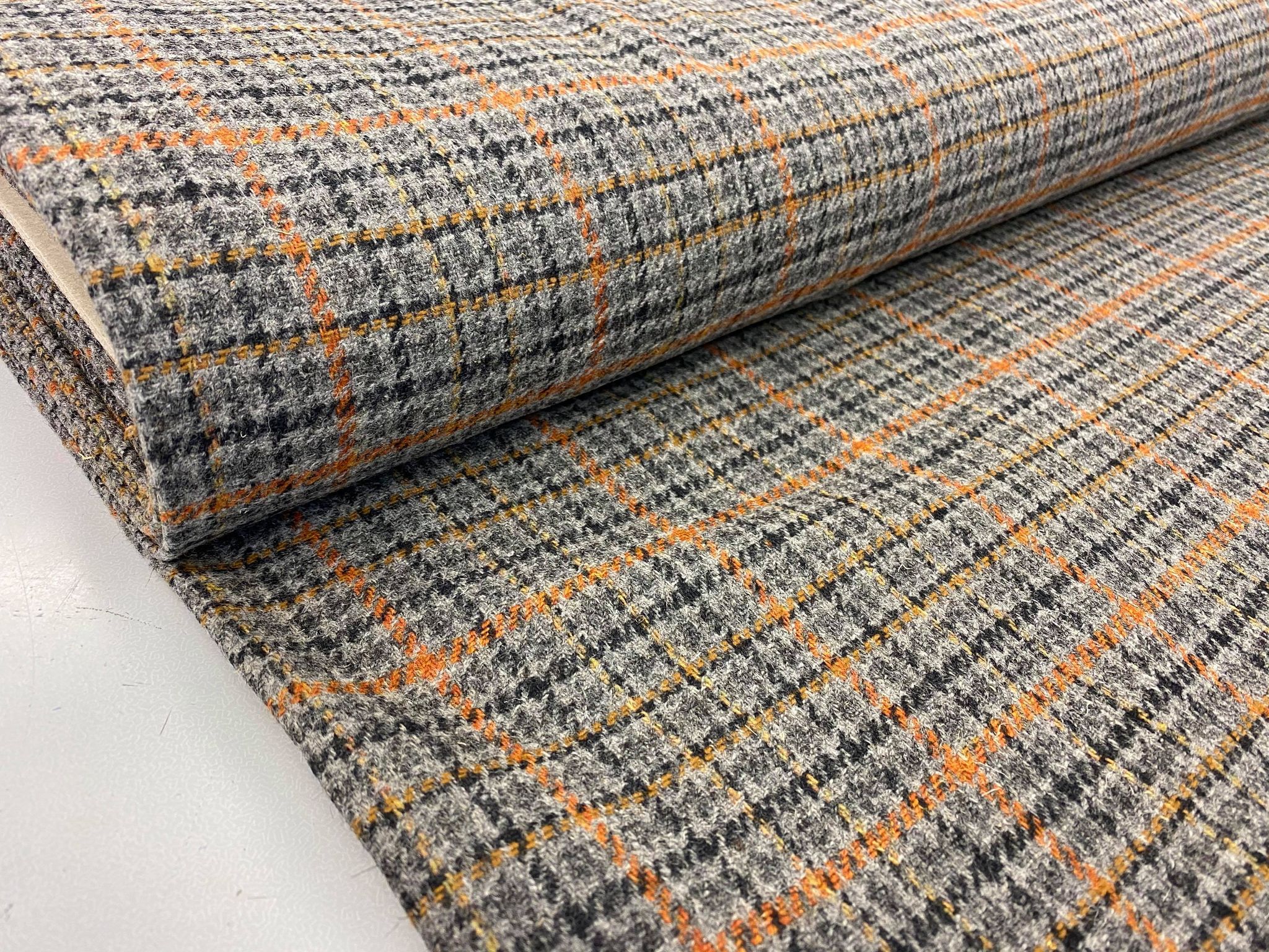 Grey And Amber Wool