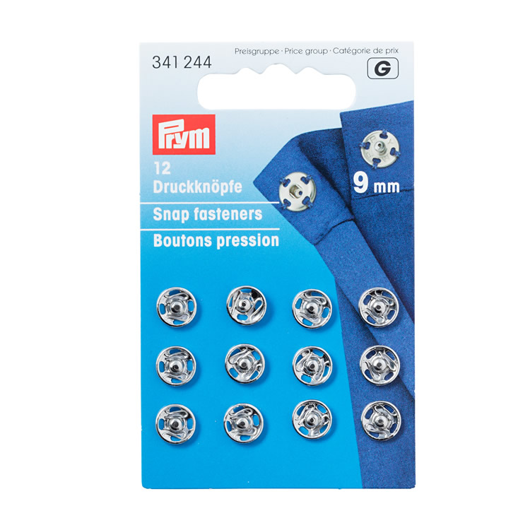 Prym Snap fasteners, 9mm, silver-coloured