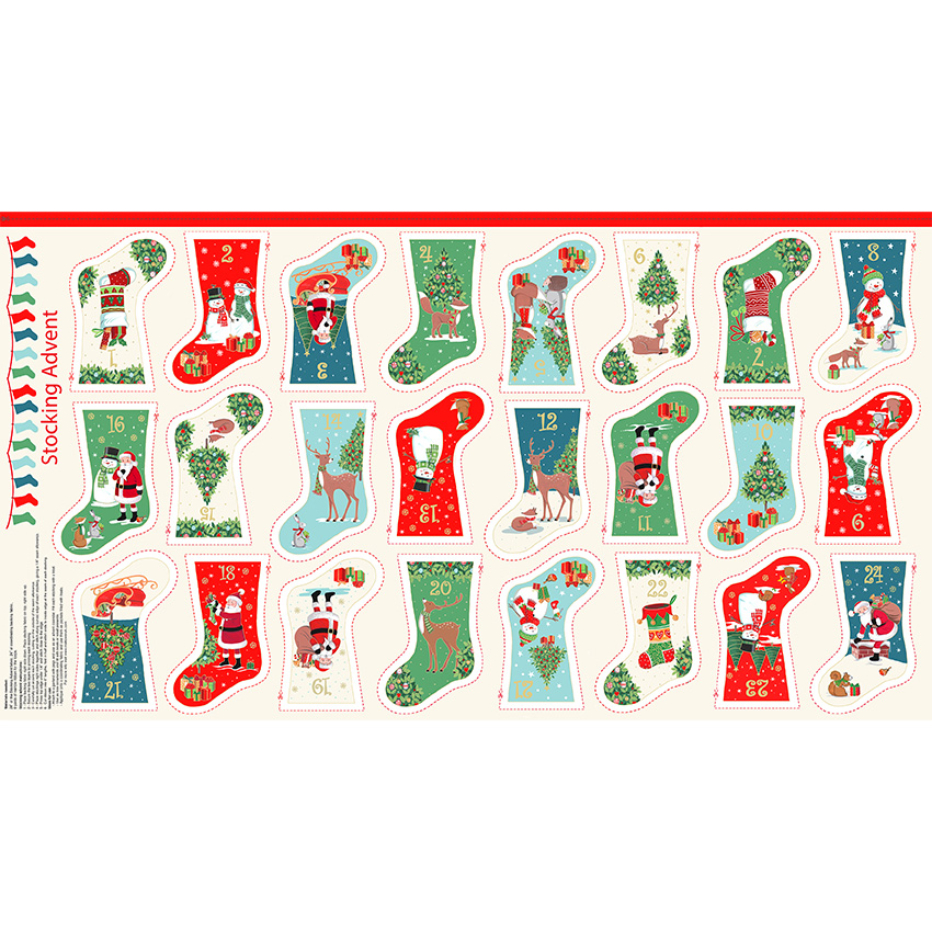 Merry Christmas Mini Stocking Panel