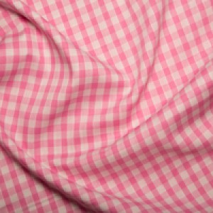 Polycotton Gingham Pink 1/4 check