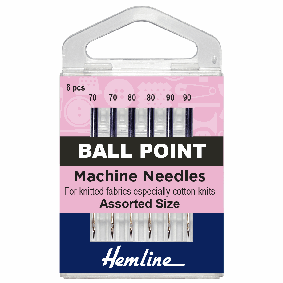 Hemline Sewing Machine Needles: Ball Point: Assorted