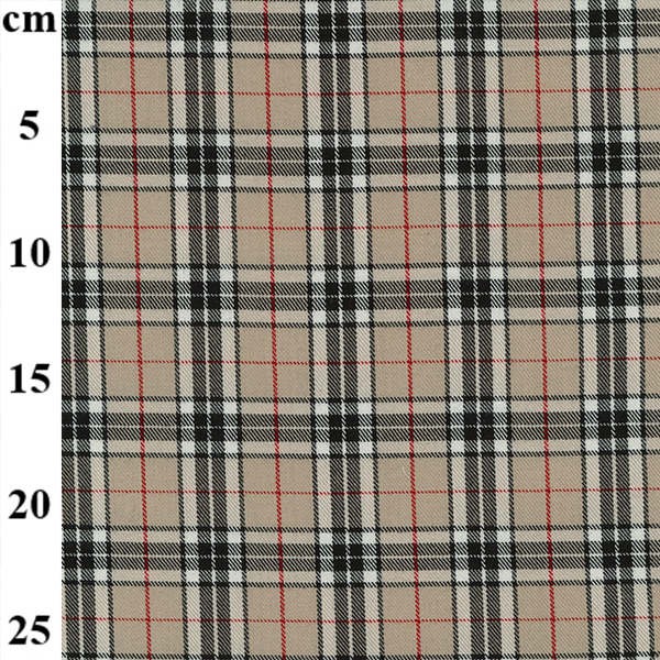 Polyviscose Check Tartan Beige