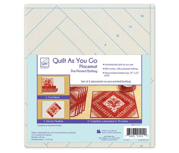 Quilt As You Go Casablanca Placemats