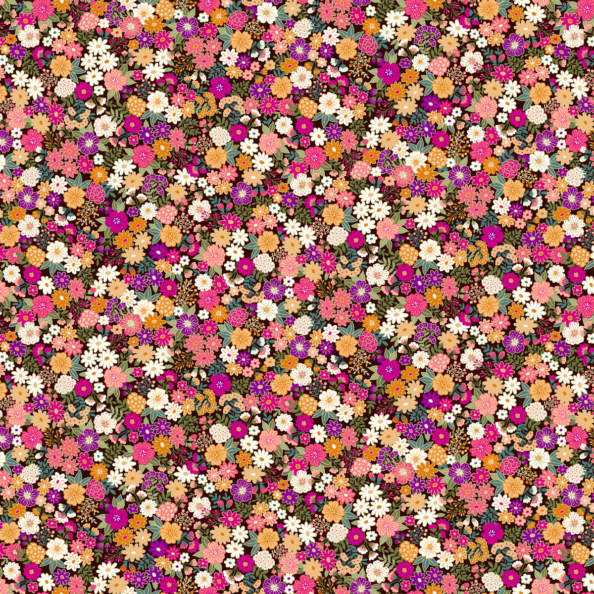 Makower Luxe Mini Floral Pink