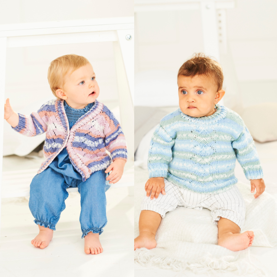 Bambino Prints Dk Pattern Cardigan And Sweater 9843