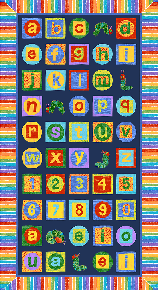 The Very Hungry Caterpillar - Alphabet Panel Navy