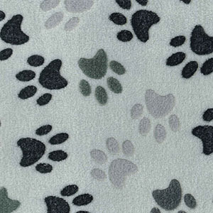 Fleece Grey Paw Print