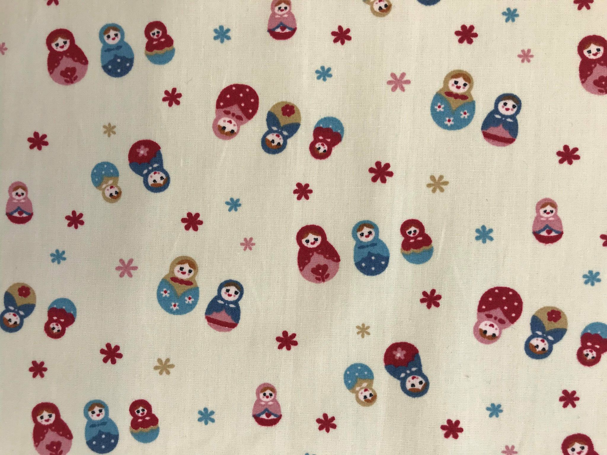 Cotton Poplin Russian Dolls Print