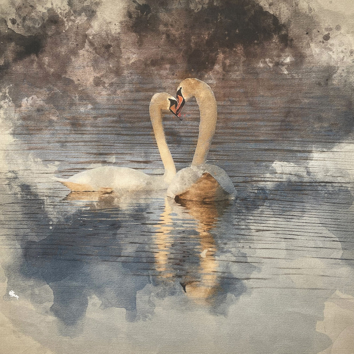 Chatham Glyn Linen Digital Swan Panel of 3