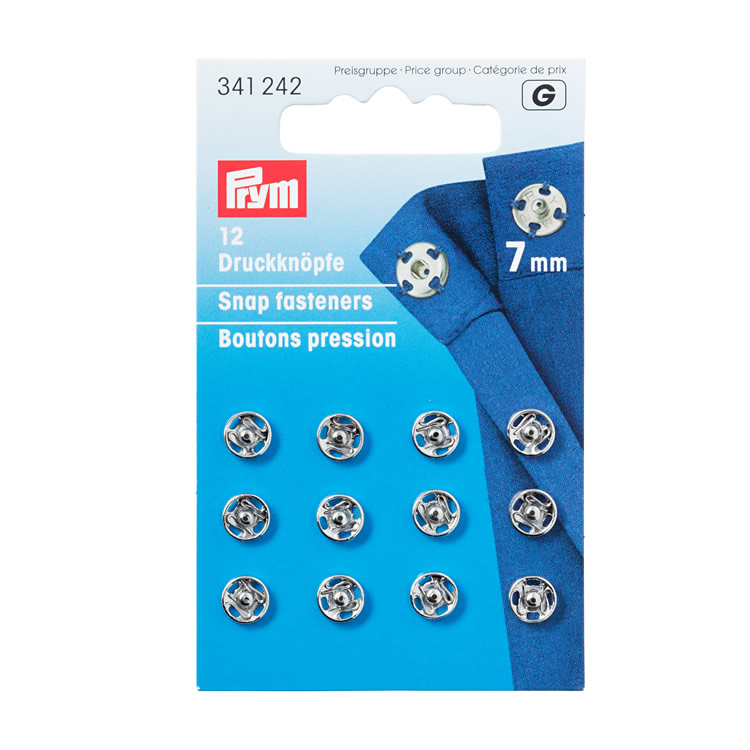 Prym Snap fasteners, 7mm, silver-coloured