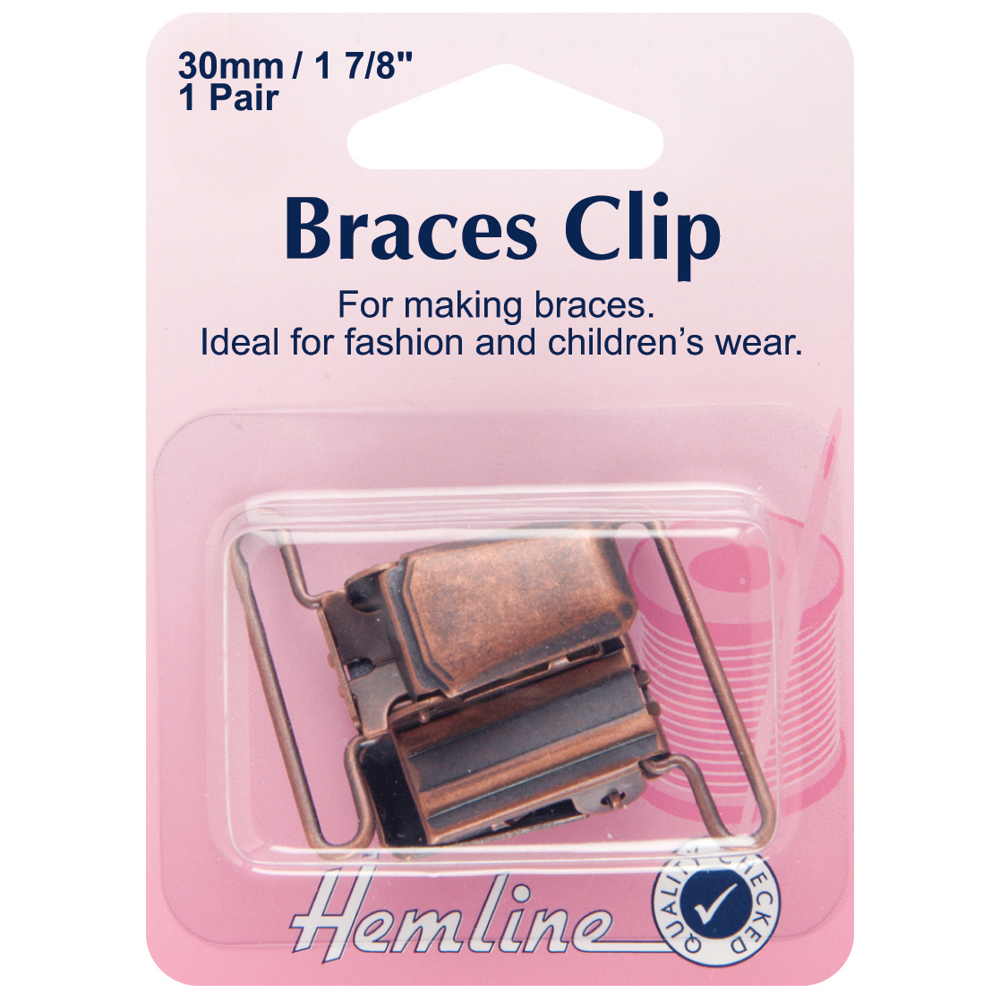 Braces Clip: Bronze - 30mm