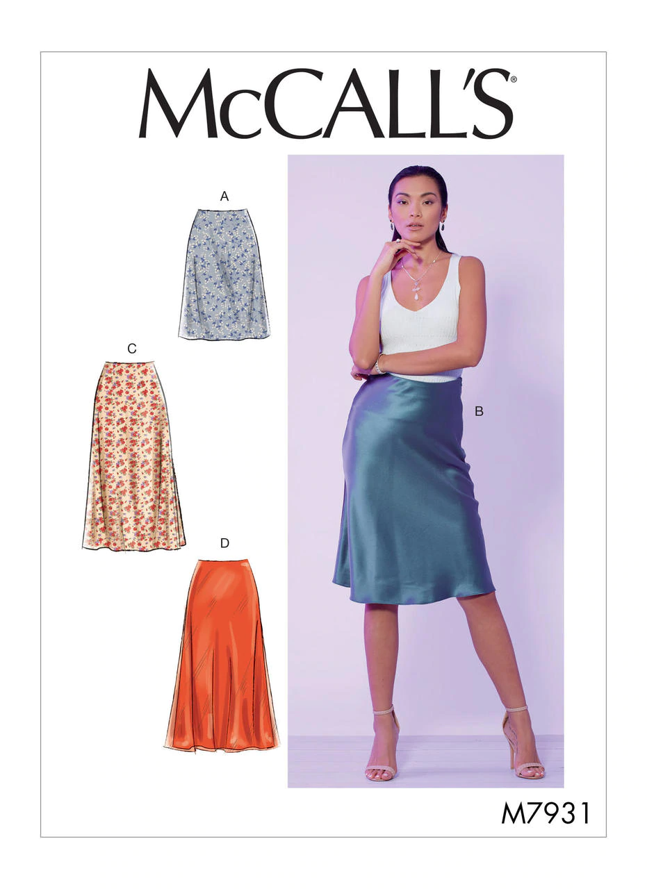McCall's Pattern 7931 Misses' Skirts Size E5 (14-16-18-20-22)