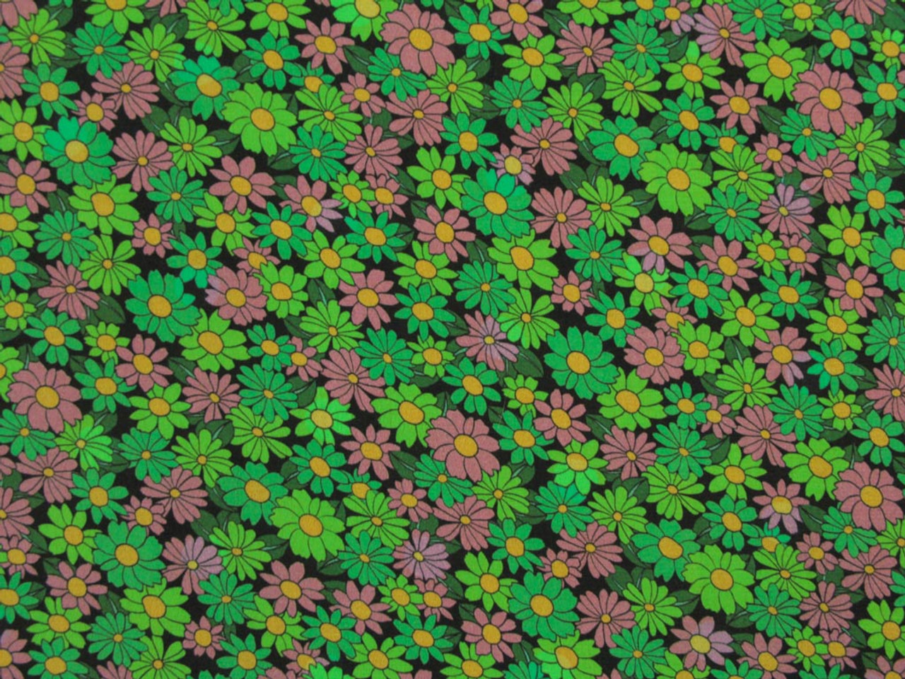 Fabric Godmother Penny Floral Viscose Crepe - Green